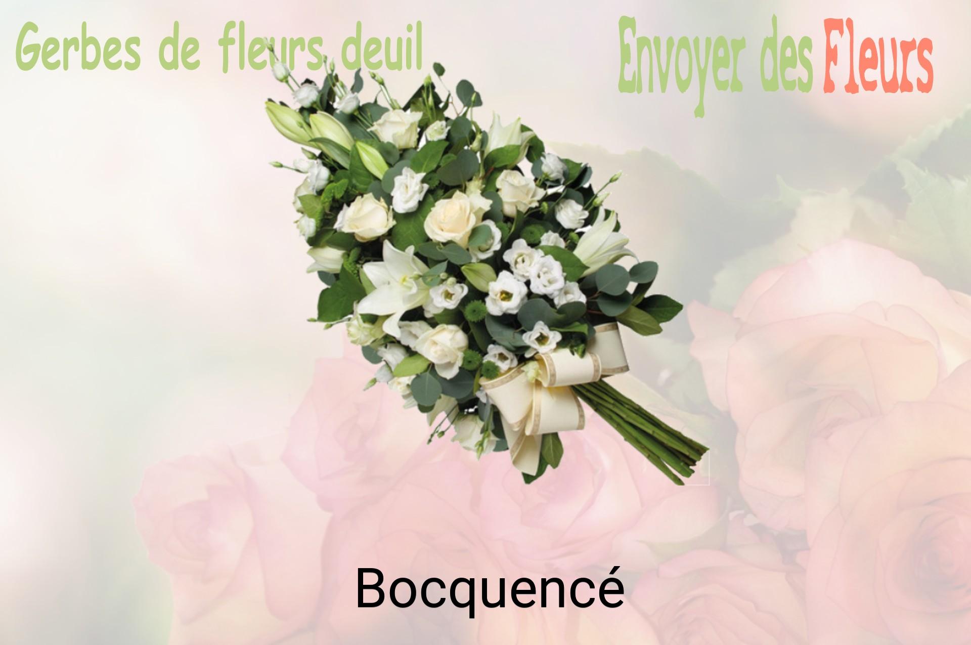 Gerbe de fleurs de deuil livrée à Bocquencé